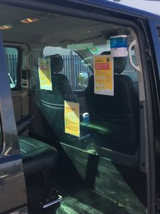 Covid-19 safety screen in Sligo Chauffeur taxi